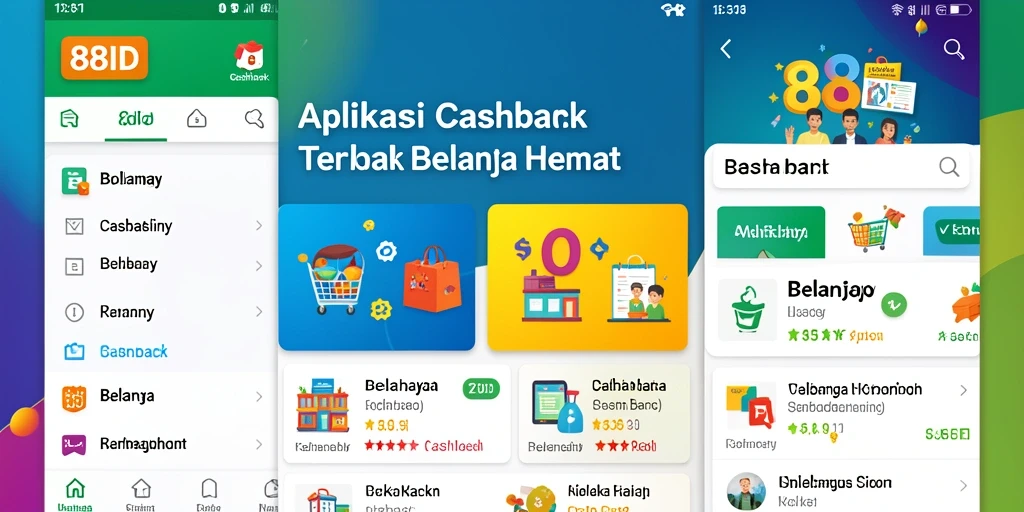 Tampilan antarmuka aplikasi 88ID dengan fitur Cashback yang menarik.