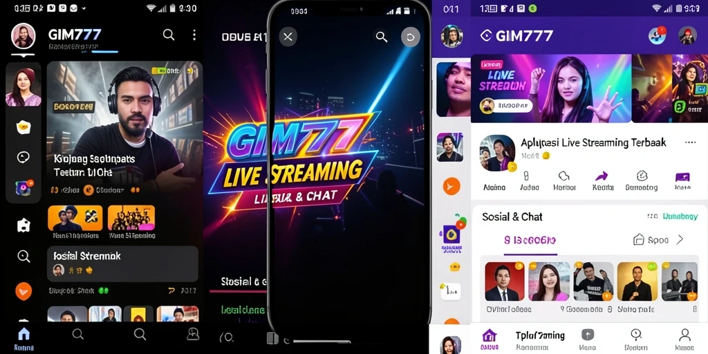 Antarmuka GIM777 yang menarik untuk pengalaman Live Streaming.