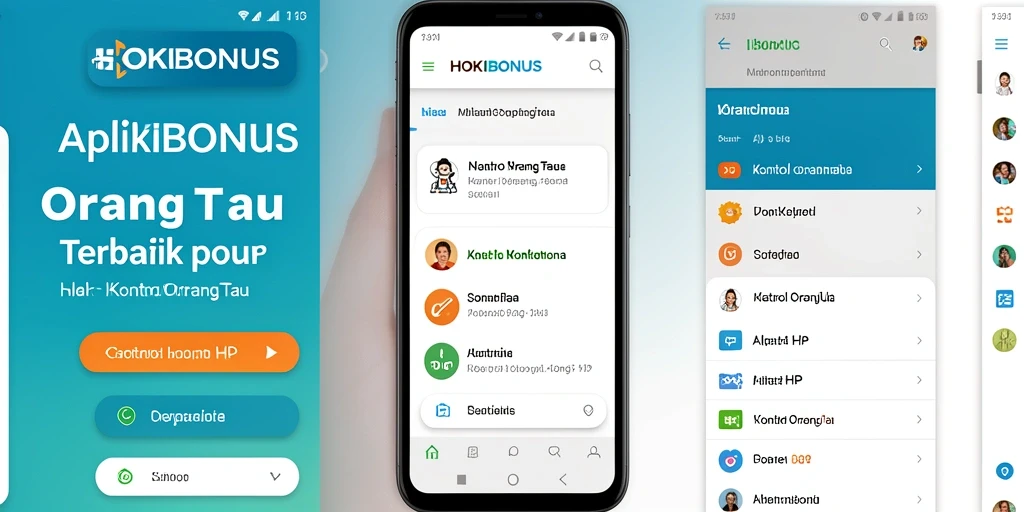 Antarmuka HOKIBONUS yang mudah digunakan untuk kontrol orang tua.