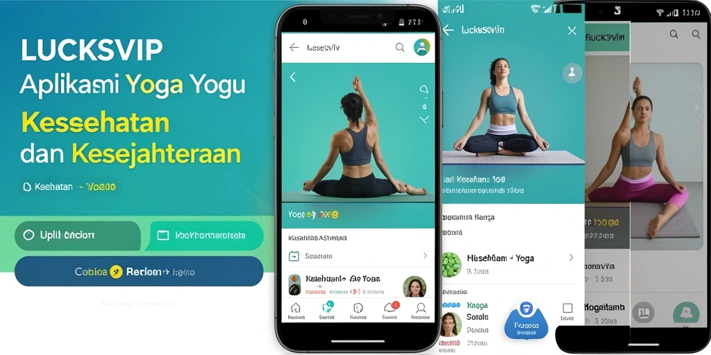 Tampilan antarmuka pengguna LUCKSVIP yang intuitif untuk latihan Yoga.