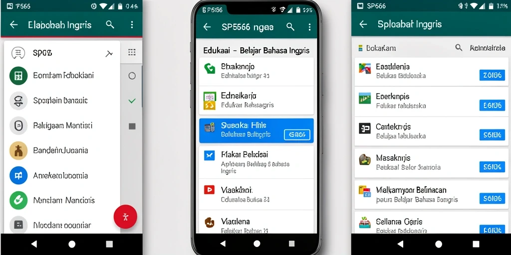Antarmuka user-friendly SP666 untuk Belajar Bahasa Inggris.