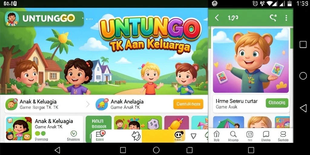 Antarmuka menarik dan penuh warna dari UNTUNGGO.