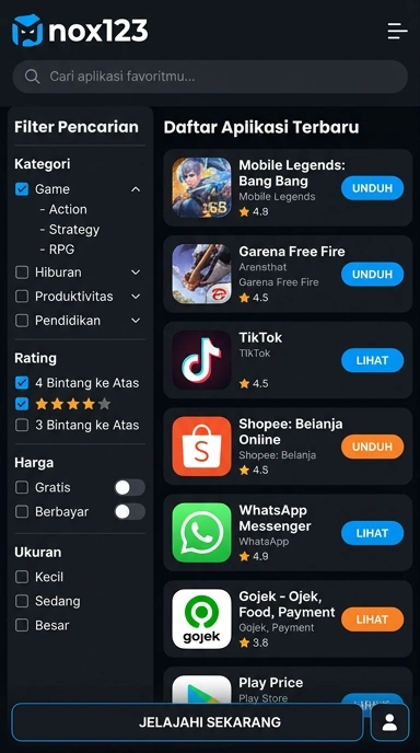 nox123 - Halaman Indeks Aplikasi Populer & Kanal Uji